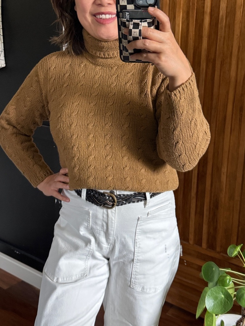 Vintage Bonner of Ireland Merino Wool Cropped Turtleneck Sweater. S